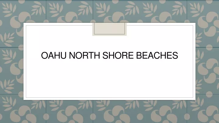 oahu north shore beaches