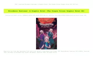 [PDF] Download Bloodmoon Huntress A Graphic Novel (The Dragon Prince Graphic Novel #2) PDF Full