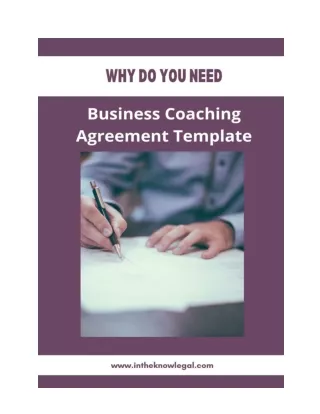 Business coaching agreement template