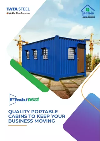 MobiNest - Prefabricated Portable Cabins and Office Containers by Tata Steel Nes