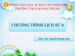 Bài giảng Lịch sử 8 - Bài 1: Những cuộc cách mạng tư sản đầu tiên