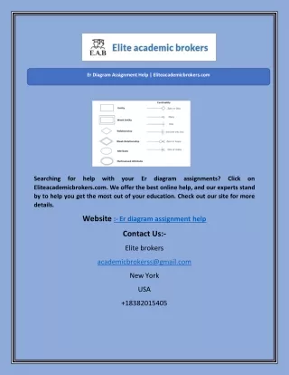 Er Diagram Assignment Help | Eliteacademicbrokers.com