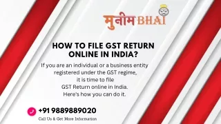 how to file gst return online in india