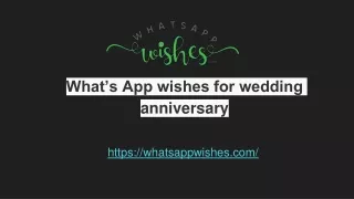 What’s App wishes for wedding anniversary
