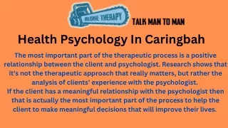 Health Psychology In Caringbah