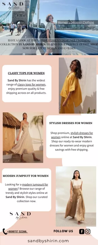 Women Designer Comfy Clothing Online-Sand By Shirin