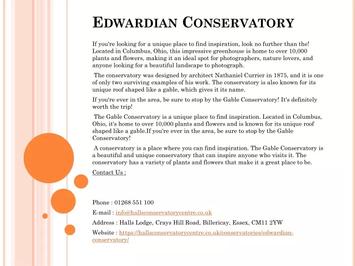 edwardian conservatory