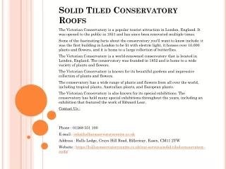 solid tiled conservatory roofs