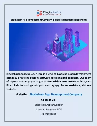 blockchain app development company
