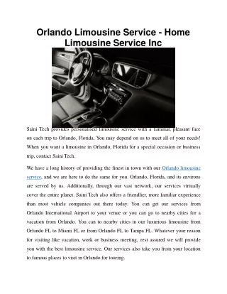 Orlando Limousine Service