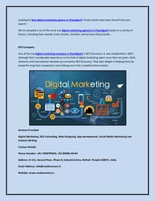 Digital Marketing Company Chandigarh