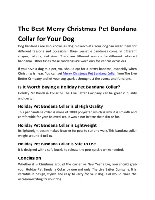 We Woof You a Merry Christmas Pet Bandana Collar – Holiday Scarf Collar – Xmas D
