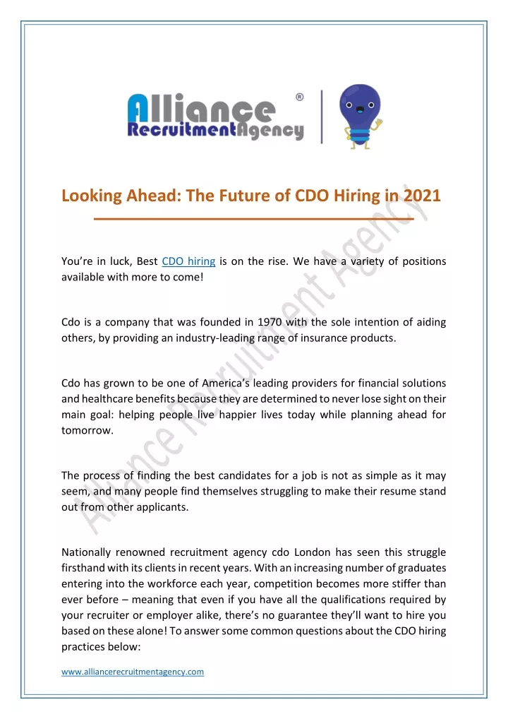 looking ahead the future of cdo hiring in 2021