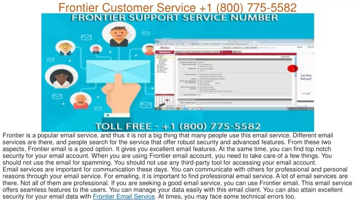 frontier customer service 1 800 775 5582