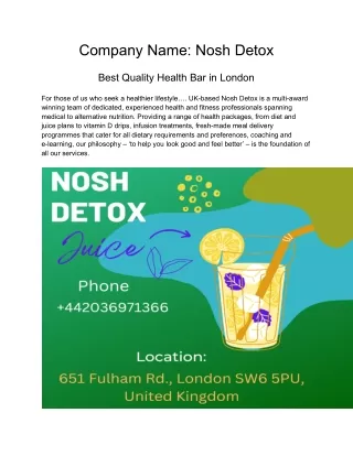 company name nosh detox