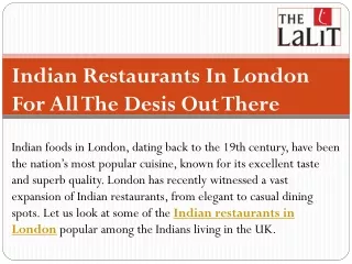Indian Restaurants In London For All The Desis Out There
