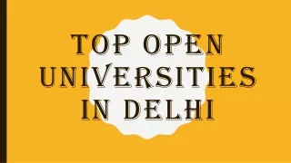 top open universities in delhi