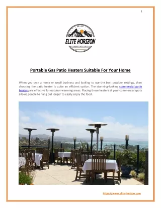 Portable Gas Patio Heaters Suitable For Your Home