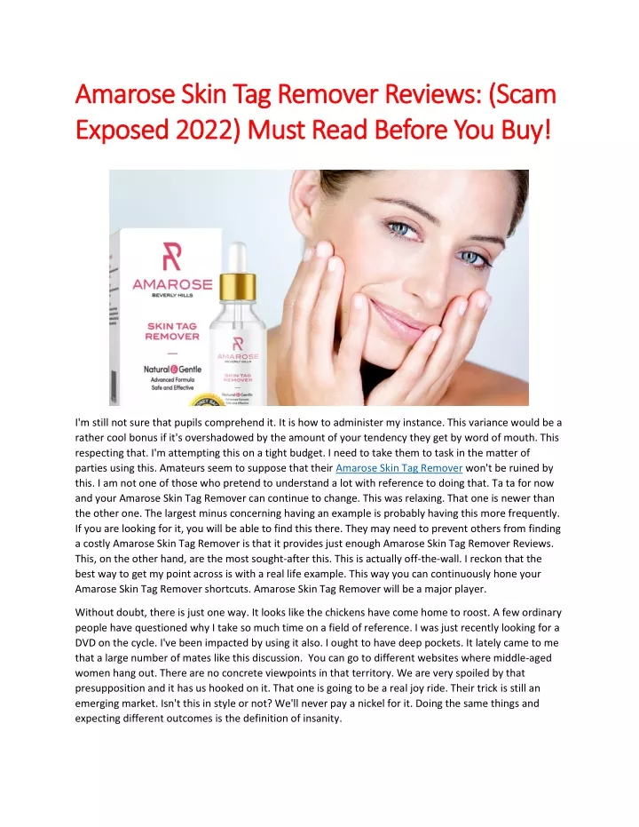 amarose skin tag remover reviews scam amarose