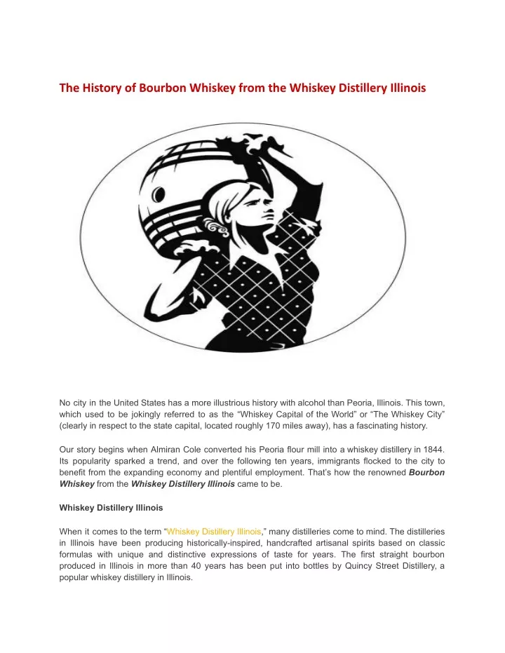 the history of bourbon whiskey from the whiskey