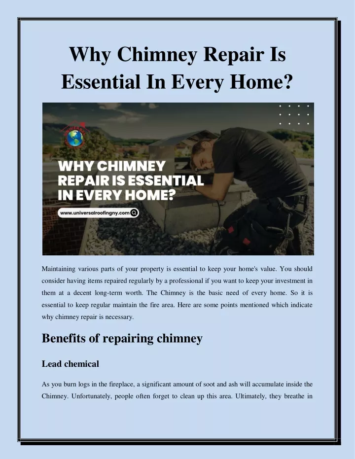 why chimney repair is essential in every home