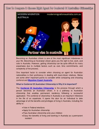 Partner Visa In Australia
