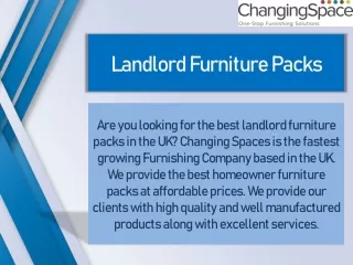 Landlord Furniture Packs