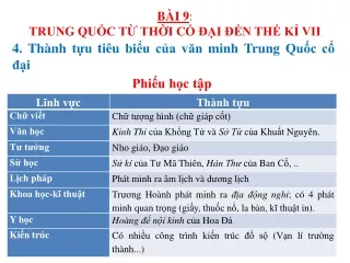 Bài giảng Lịch sử 6 - Bài 9: Trung Quốc từ thời cổ đại đến thế kỉ VII