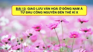 Bài giảng Lịch sử 6 - Bài 13: Giao lưu văn hóa ở ĐNA từ đầu CN đến thế kỉ X