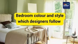 Bedroom colour and style which designers follow