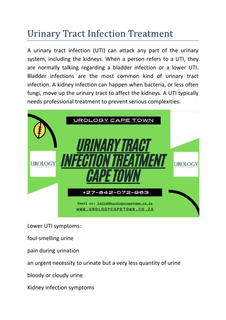 urinary tract infection treatment