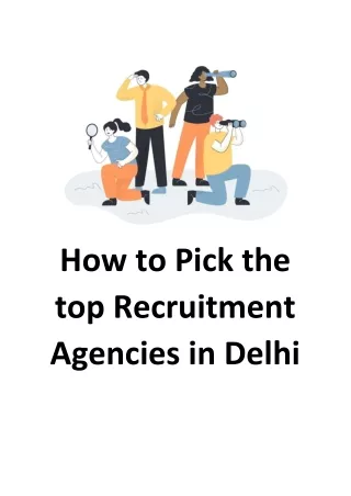 How to Pick the top Recruitment Agencies in Delhi
