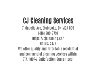 CJ Cleaning Services
