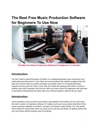 The Best Free Music Production Software for Beginners To Use Now