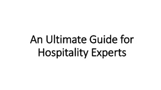 An Ultimate Guide for Hospitality Experts