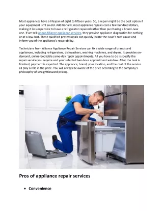 about alliance appliance services