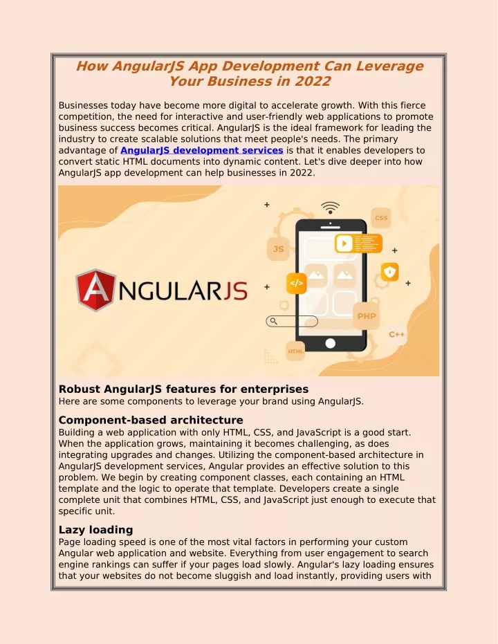 how angularjs app development can leverage your