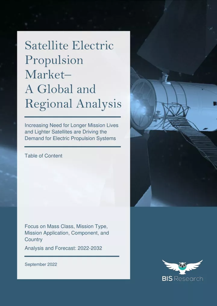 satellite electric propulsion market a global