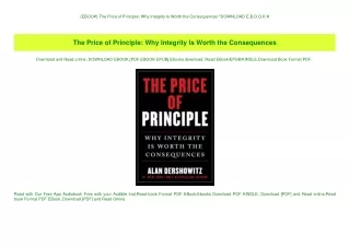 {EBOOK} The Price of Principle Why Integrity Is Worth the Consequences ^DOWNLOAD E.B.O.O.K.#