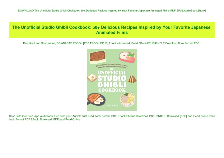 download the unofficial studio ghibli cookbook
