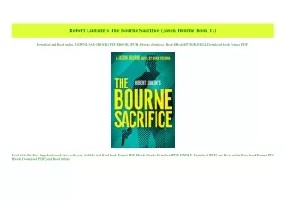 robert ludlum s the bourne sacrifice jason bourne