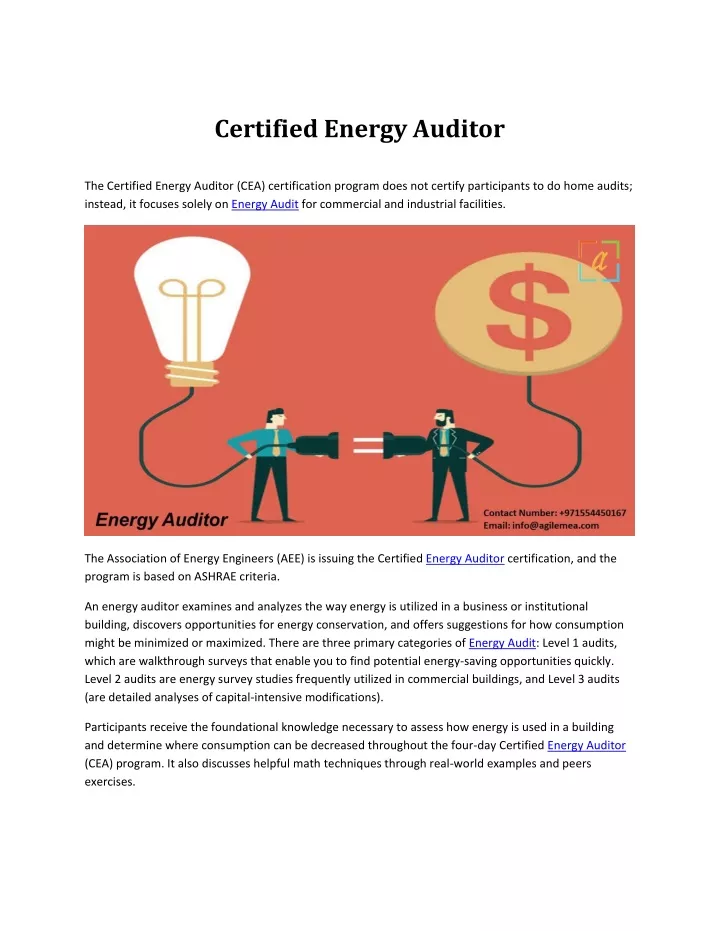 certified energy auditor