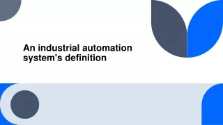 an industrial automation system s definition