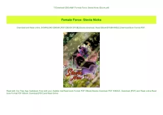 Download EBOoK@ Female Force Stevie Nicks (Ebook pdf)