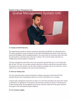 benefits of queue management tool