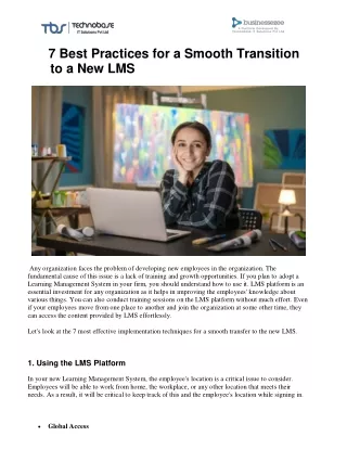 7 Best Practices for a Smooth Transition | New LMS  | Businessezee