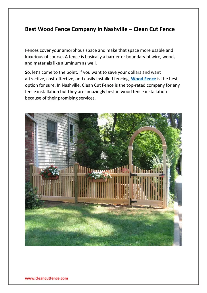 best wood fence company in nashville clean