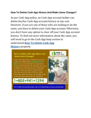 How To Delete Cash App History And Make Some Changes