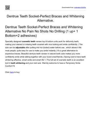 Dentrue Teeth Socket