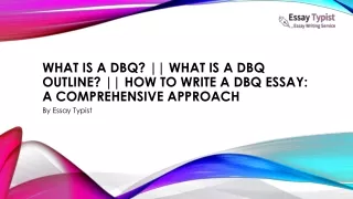 What Is a DBQ